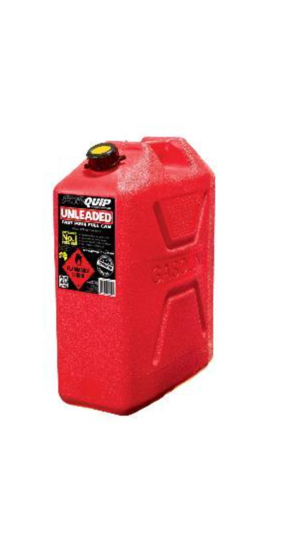 Proquip 20Ltr Red Plastic Fuel Can W/Nozzle