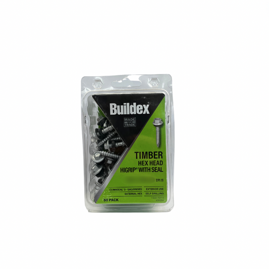 Buildex Timber HH 12G x 50MM Pk50
