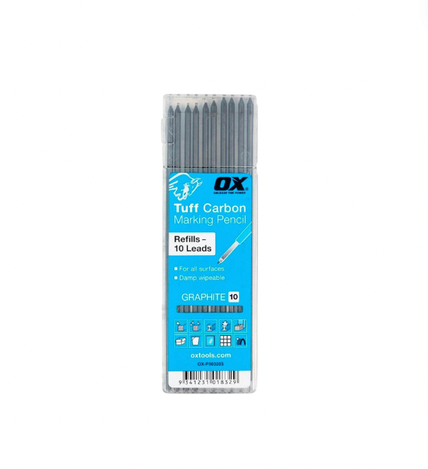 OX Tuff Carbon Refills Graphite Lead - 10 Pack