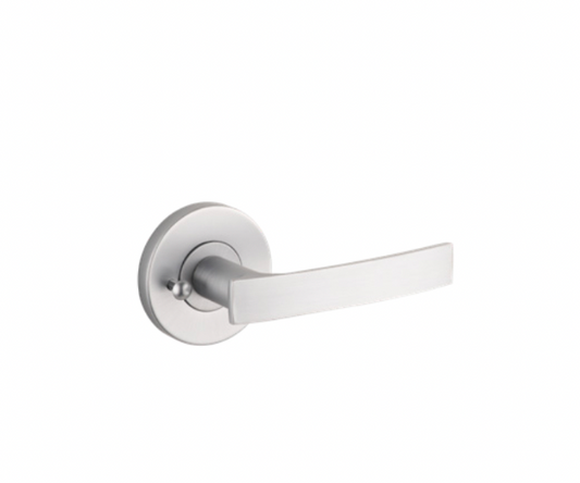 Lane Indigo Privacy Lever Set- Brushed Chrome