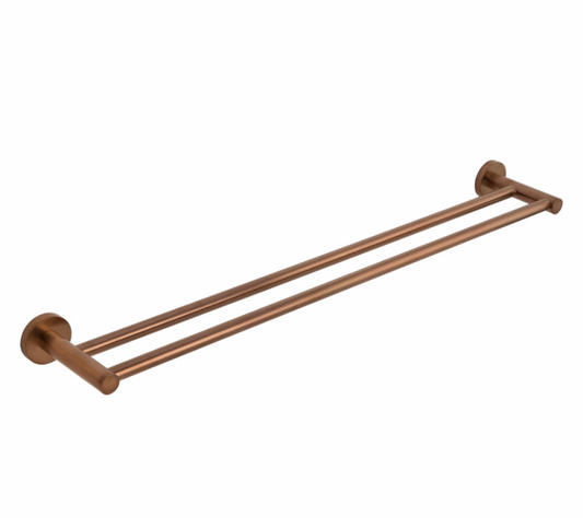 Elysian Double Towel Rail - Brushed Copper