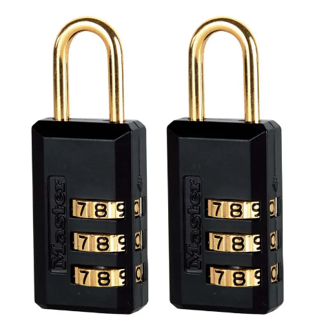 Master Lock Padlock Combination 20mm Pk2 Luggage