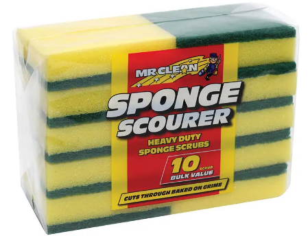 Mr Clean Sponge & Scourer 10PK