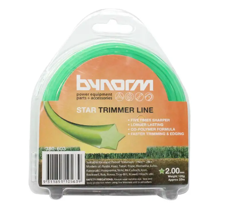 Bynorm Line Trimmer Cord Star- 2mm x 37m – Village Hardware