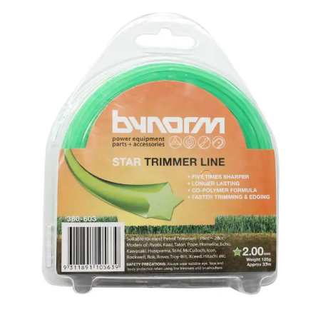 Bynorm Line Trimmer Cord Star- 2mm x 37m