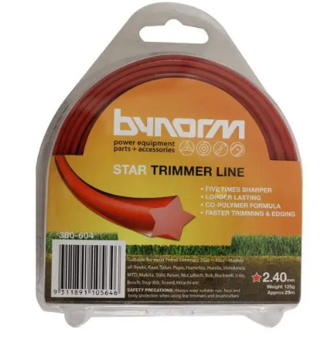 Bynorm Line Trimmer Cord Star- 2.4mm x 29m