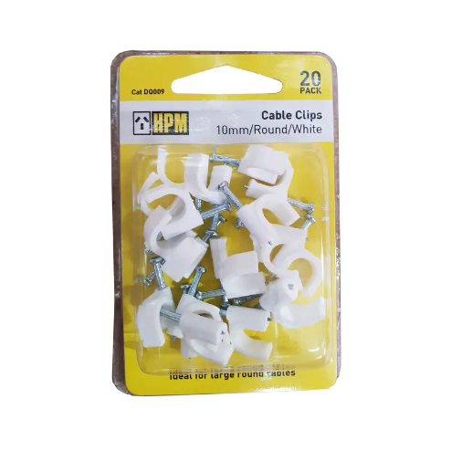 HPM CABLE CLIP 10MM RND PK20