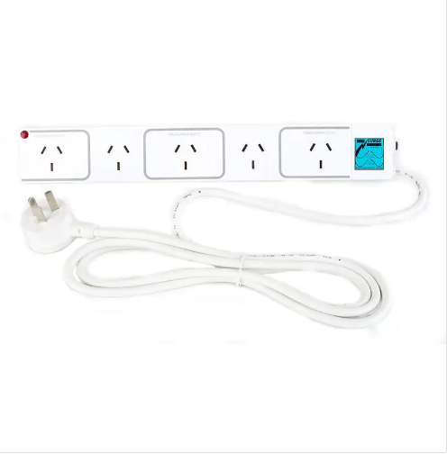 HPM Plug Pack 5 Outlet Surge Protected Powerboard White