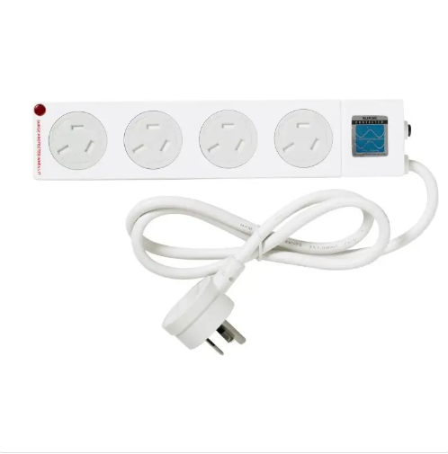 HPM 4 Outlet Surge Protection Child Safe Powerboard