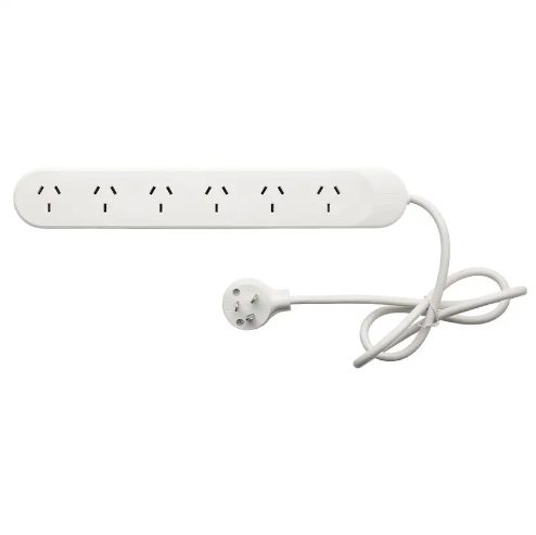 HPM Standard 6 Outlet Powerboard White