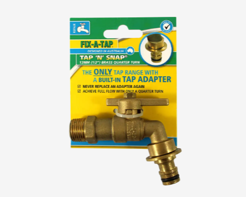 Fix-A-Tap Garden Tap- Brass Quarter Turn 1/2