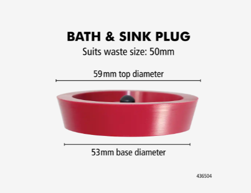 Boston Bath & Sink Plug 50mm