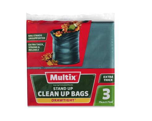 Multix Stand Up Garbage Bags 75cm x 75cm Pk3