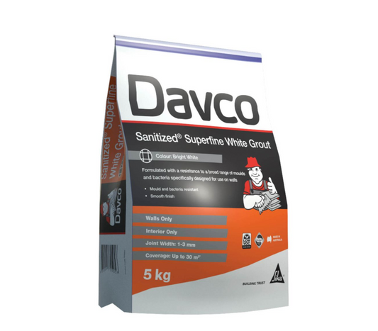 Davco Superfine Sanitized Grout - White 5KG