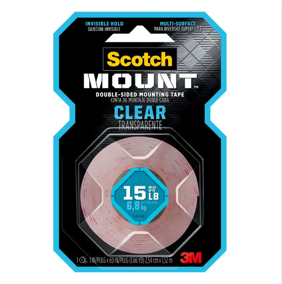 Scotch Tape Mounting Clear Double-Sided 25mm x 1.5m