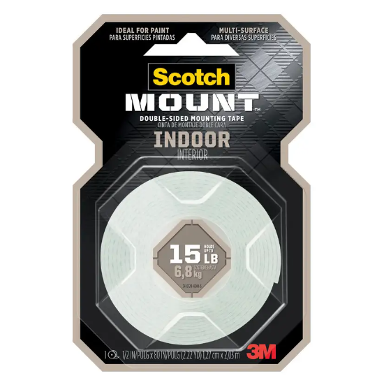 Scotch Mount Indoor Double-Sided Mounting Tape 127mm x 2.03m