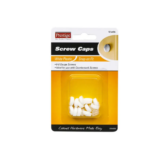 Prestige Snap-on Screw Caps White 6-8g - 12 Pack