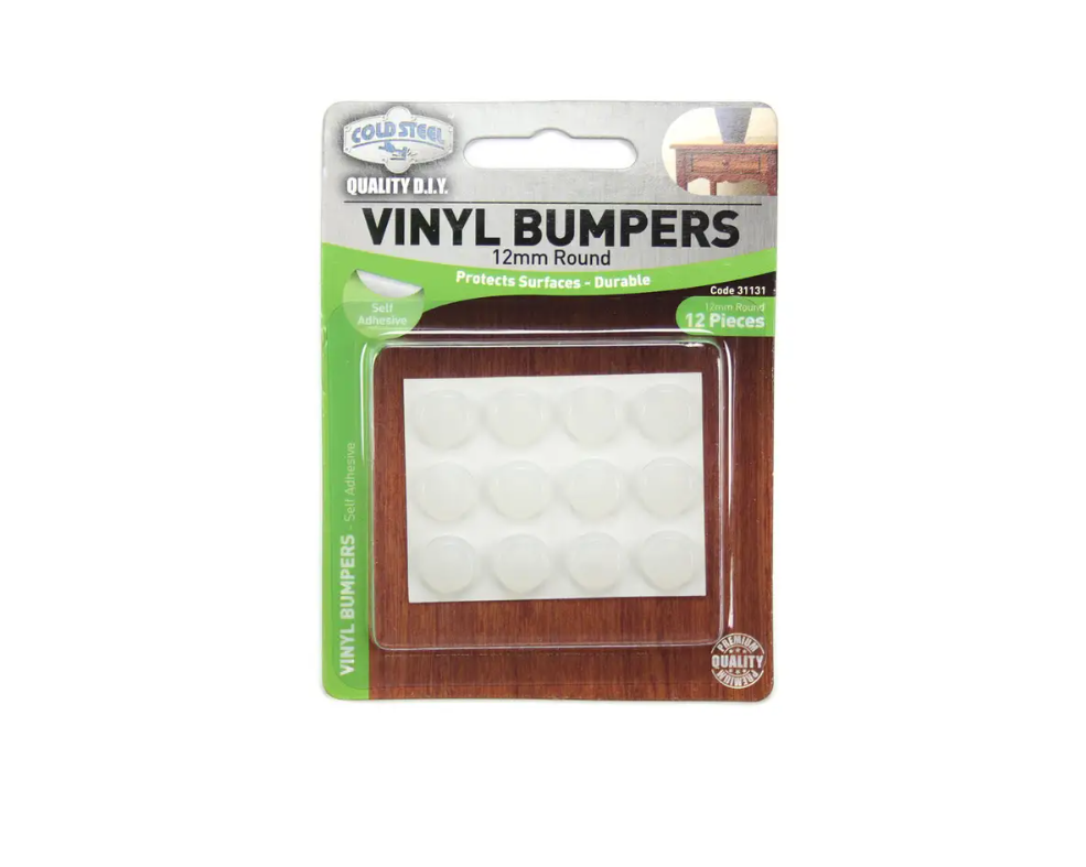 Cold Steel Vinyl Bumpers Round Opaque 12mm - 12 Pack