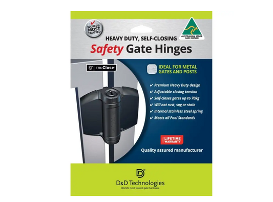 D&D Technologies TruClose Safety Gate Hinges Self-Closing Heavy Duty