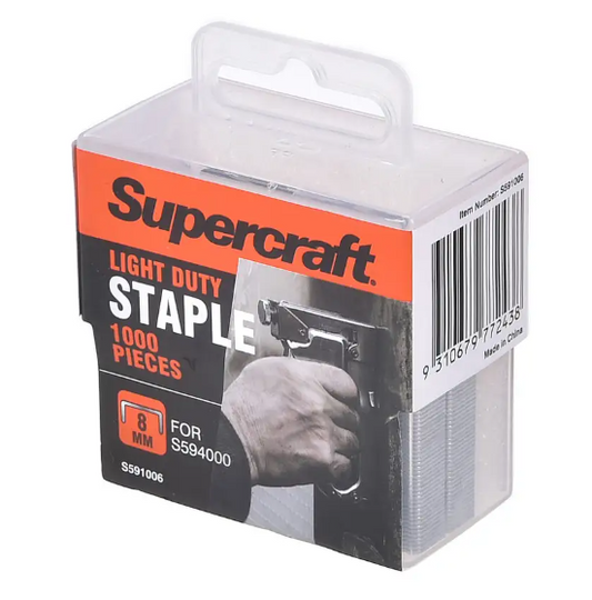 Supercraft Staple Light Duty 8mm - 1000 Pieces