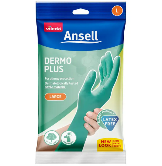 Vileda Ansell Dermo Plus Gloves Large