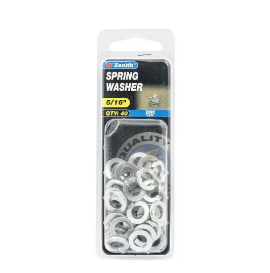 Zenith Spring Washer 5/16" Zinc Plated- 40PK