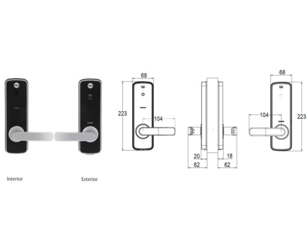 Yale Unity Entrance Lock - Silver YUR/DEL/1/SIL