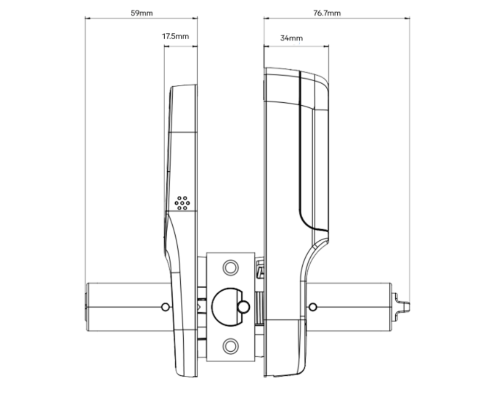 Yale Assure Keyed Lever with Home Module - Satin Chrome YRL226HKSC