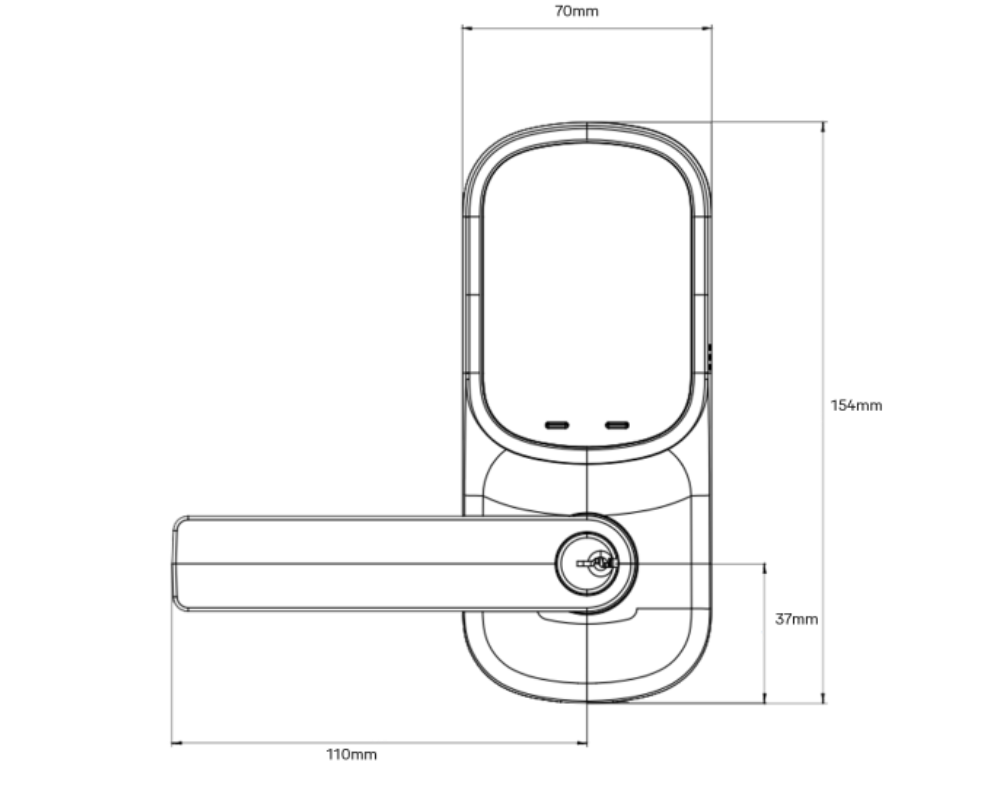 Yale Assure Keyed Lever with Home Module - Satin Chrome YRL226HKSC