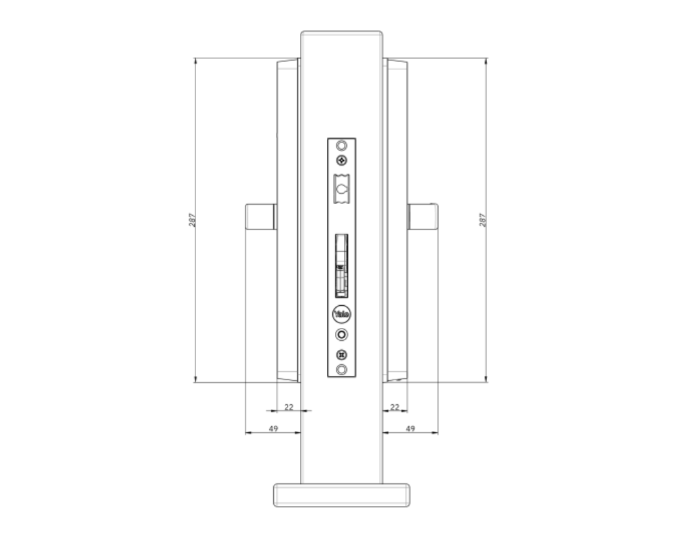 Yale Unity HD USSL Induro - Matt Black YURSSL0430400B