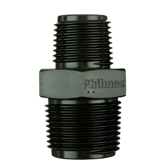 Philmac BSP Threaded Pipe Nipple Poly 2" x 3/4"