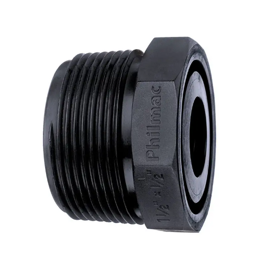 Philmac BSP Threaded Bush Pipe Poly 1-1/4 x 1"