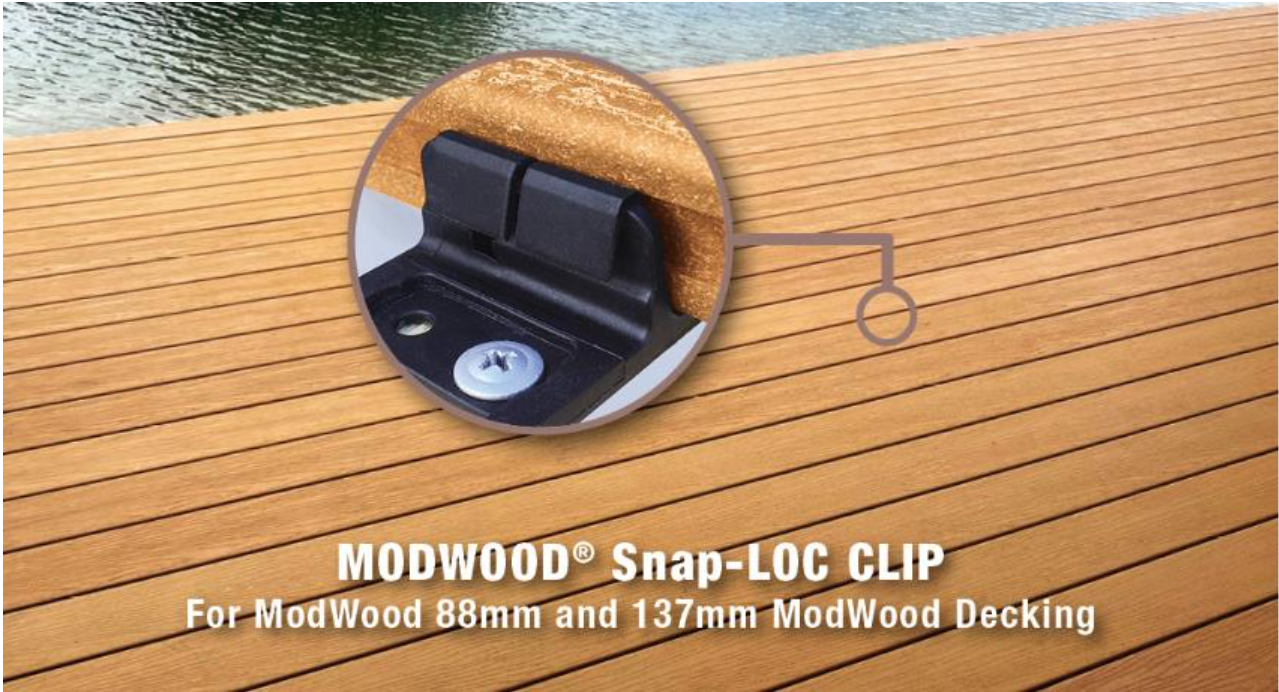 KlevaKlip for ModWood Decking Concealed Fixing Nylon 137mm Board - Pack of 40 Pieces