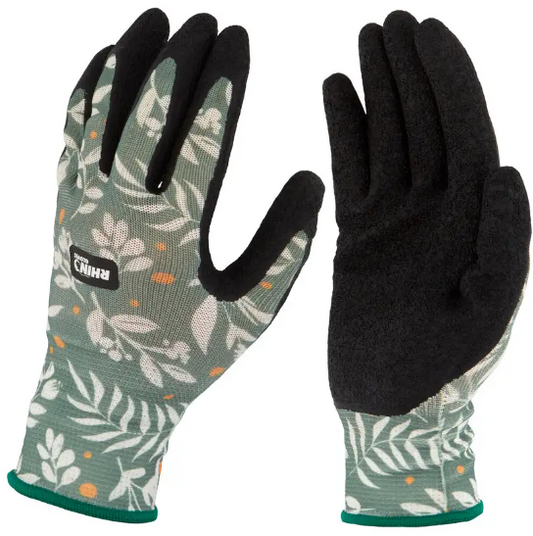 Rhino All Purpose Gardener Patterned Gloves Medium