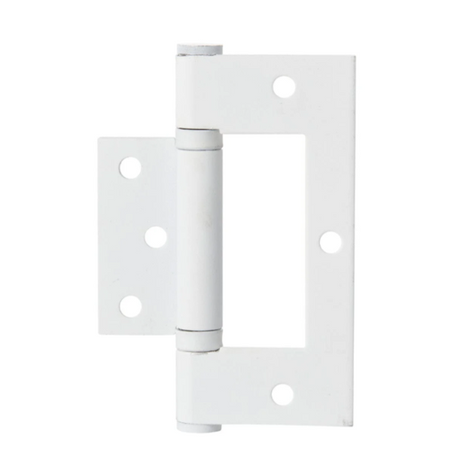 Zanda White Fast-Fix Bearing Hinge 100x75x2.5mm