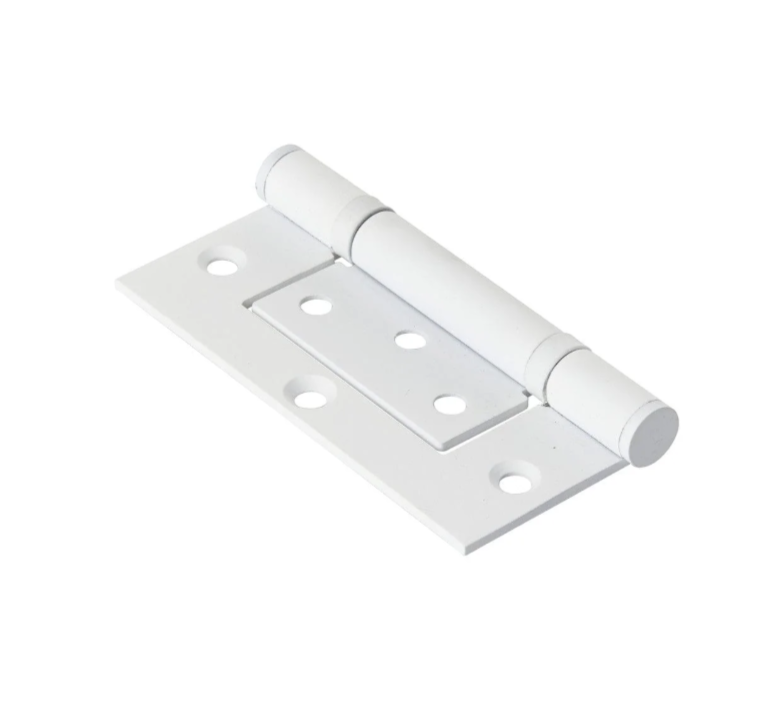 Zanda White Fast-Fix Bearing Hinge 100x75x2.5mm