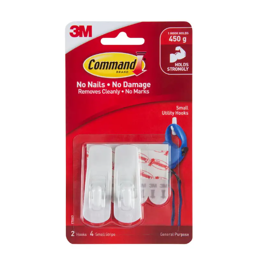 3M Command Small Hooks 2PK