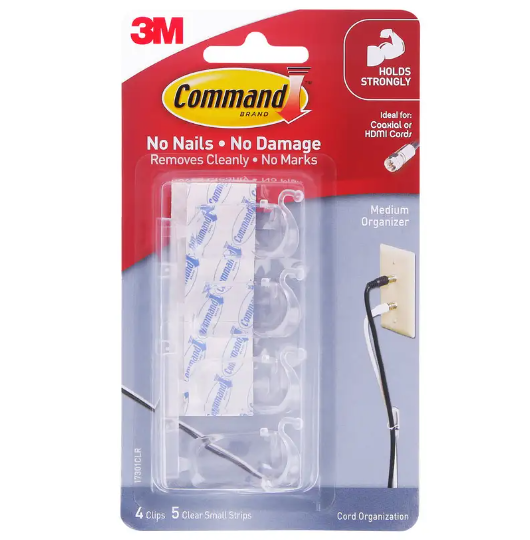 3M Command Cord Organiser 4PK