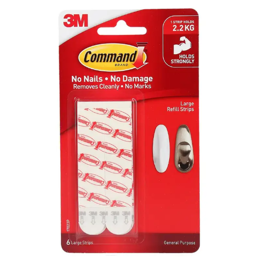 3M Command Large Picture Mounting Strips 6PK