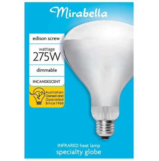 Mirabella Heat Lamp 275W Dimmable Infrared ES 275W