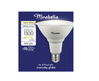 Mirabella LED Par 38 Flood Light 13W ES Warm White