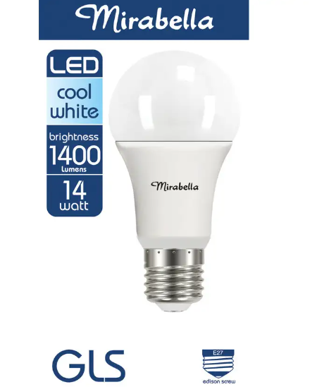 Mirabella LED Globe ES 14W Cool Daylight