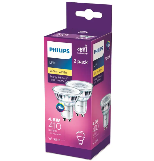 Philips LED Downlight Globe 4.6W Warm White