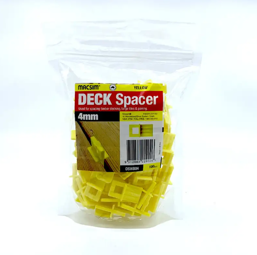 Macsim Deck Spacers 4mm 100PK- Yellow