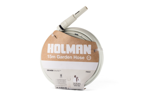 Holman Garden Hose & Nozzle Set 12mmx 15m- Frost