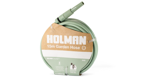 Holman Garden Hose & Nozzle Set 12mmx 15m- Sage