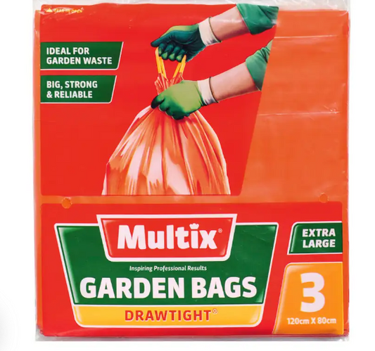 Multix Drawtight Garden Bags 120L 3PK