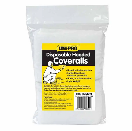 Uni-Pro Disposable Hooded Coveralls- Medium