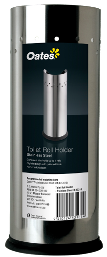 Oates Toilet Roll Holder- Stainless Steel