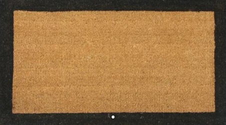 Vivaldi Coir Mat 45x75cm- Brown & Black